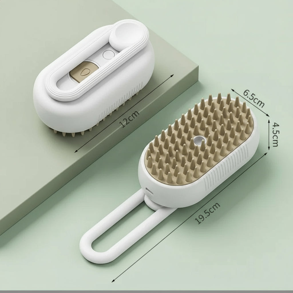 New Pet Spray Comb for Cats and Dogs Pet Electric Spray Hair Removal Comb One Key Spray Anti-Flying Massage Brush, Clean Massage