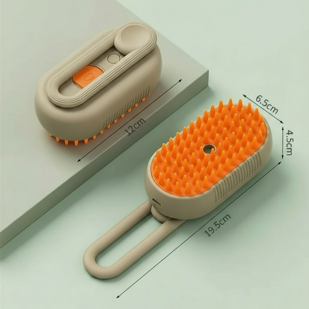 New Pet Spray Comb for Cats and Dogs Pet Electric Spray Hair Removal Comb One Key Spray Anti-Flying Massage Brush, Clean Massage